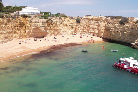 Quarteira : Excursion en bateau dans la grotte de Benagil avec barbecue sur la plage et kayak