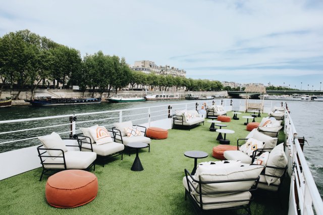 París: Comida italiana de 3 platos Crucero por el Sena con vistas al tejado