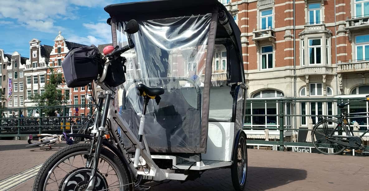 Afbeelding 4 van Amsterdam: Privé stadstour met gids per fietstaxi
