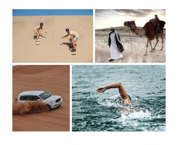 Visit Doha Desert Safari with Sandboarding, Camel Ride & Swimming in Doha