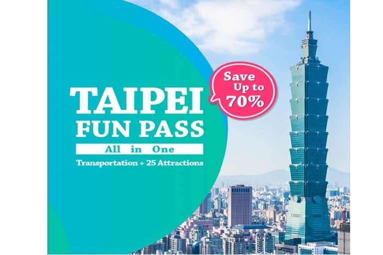 Taipei Unlimited Fun Pass: 25 atrakcji, transport i więcejKarnet 3-dniowy