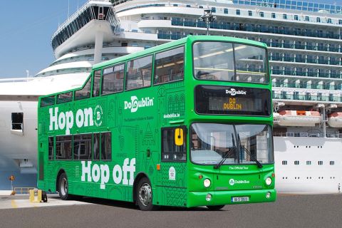 Dublin : Excursion en croisière avec visite et billet de train Hop-On Hop-Off