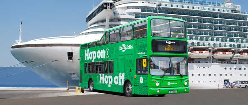 Dublin: Cruise Excursion Hop-On Hop-Off Tour & Rail Ticket