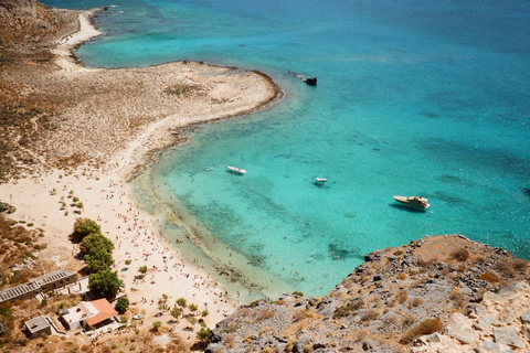 De Creta: Viagem particular de 1 dia a Balos e à ilha de GramvousaDe Rethymno: viagem particular de um dia a Balos e à ilha de Gramvousa