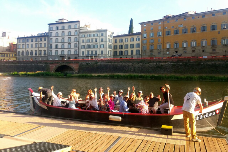 Florence: Gondola Boat Tour with Wine or Coffee and SnackEvening Tour with Wine