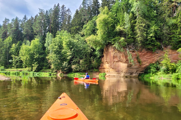 From Riga: Full-Day Scenic Gauja River Valley Kayaking Trip From Riga: Full-Day River Kayaking Tour to Sigulda