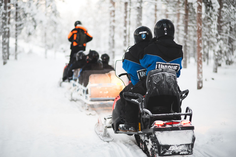 Rovaniemi: Safari en moto de nieve por el bosque del Círculo Polar ÁrticoConducción individual 1 persona por moto de nieve