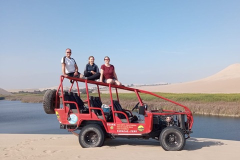 From Paracas: Mini Buggy Tour & Sandboarding at Oasis