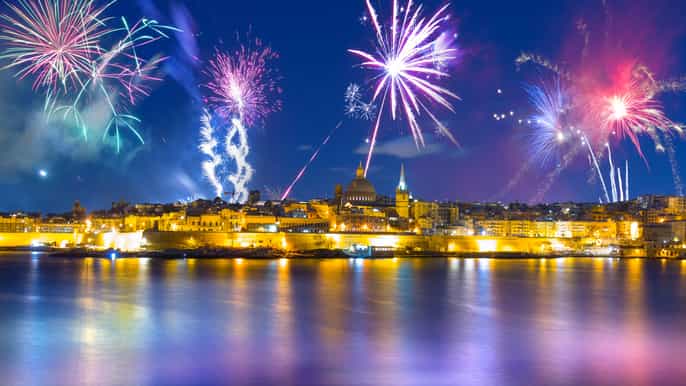 Malta: Valeta, Sliema, Bugibba - Cruzeiro do Festival de Fogo de artifício