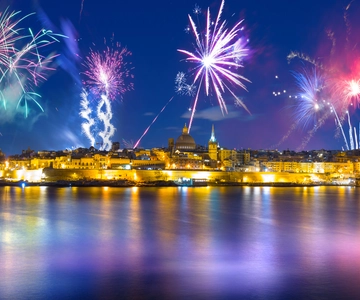 Malta: Valeta, Sliema, Bugibba - Cruzeiro do Festival de Fogo de artifício