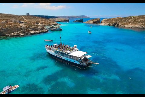 Malta: tour in barca tra Comino e Gozo con sosta alla Laguna Blu