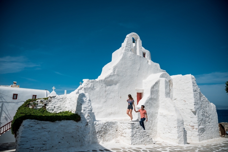 Mykonos: Fotoshooting mit einem privaten Urlaubsfotografen2 Stunden + 60 Fotos an 2-3 Orten