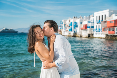 Mykonos: Photo Shoot with a Private Vacation Photographer 1-Hour + 30 Photos at 1-2 Locations