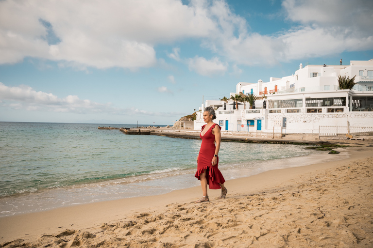 Mykonos: sesja zdjęciowa z prywatnym fotografem wakacyjnym1 godzina + 30 zdjęć w 1-2 lokalizacjach