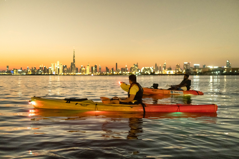 Dubai: zonsondergang Dubai Creek kajaktocht