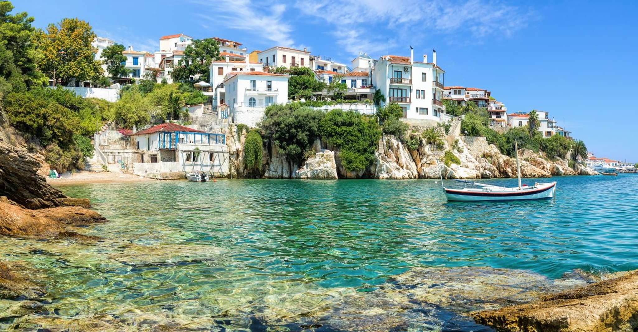 Desde Katerini, Excursión de un día a la isla de Skiathos con natación - Hizvo