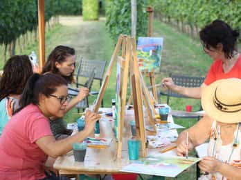 Lazise: Schilderij-experience met wijn en lokale hapjes