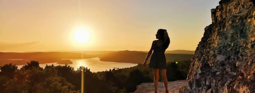 Depuis Flores : Visite privée du parc national de Yaxha au coucher du soleil