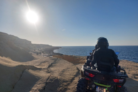 Da Malta: Tour della Laguna Blu e di Gozo con quadrupedi e cenaQuadrilatero condiviso