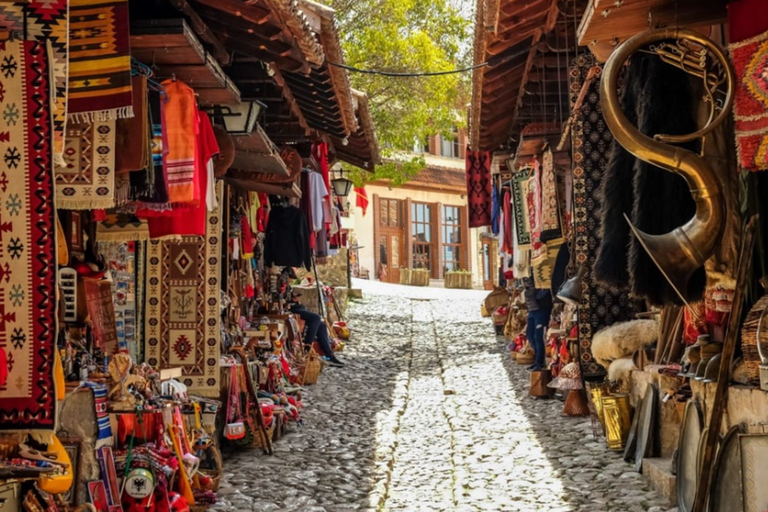 From Tirana: Kruja castle and the old bazaar from Tirana