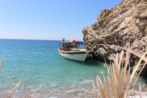 Agia Galini et Matala : Croisière en bateau avec arrêts baignadeCroisière Paximadia au départ d'Agia Galini et de Matala