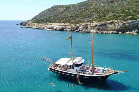 Naxos: Rina Cave & Koufonisia Full-Day Cruise with BBQ