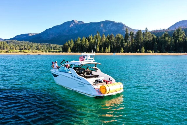 Visit Lake Tahoe Private Charter on 36' Cobalt Yacht with Captain in Tahoe