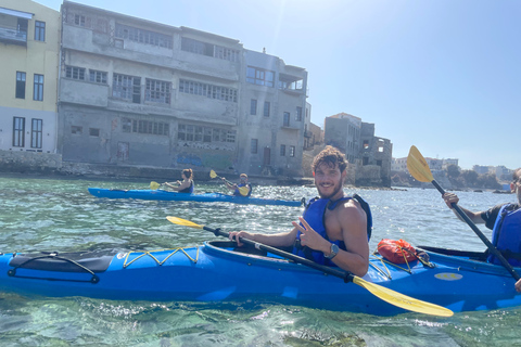 Chania: Tour mattutino in kayak lungo la costaTour mattutino in kayak: Concerie-Porto Veneziano-Lazareto