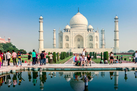 Z Delhi: Prywatna jednodniowa wycieczka samochodem do Taj Mahal i fortu Agra