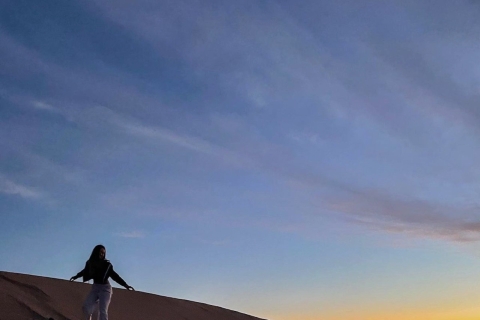 Wüstensafari bei Sonnenuntergang Dünenbashing, Sand Board & KamelrittSunset Desert Safari Qatar Gold Sand Dunes & Camel Ride.