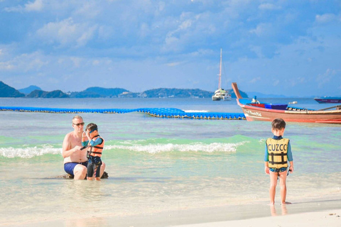 Phuket: Excursión en barco a la Isla del Coral con puesta de solMedio día en la Isla del Coral y puesta de sol en catamarán