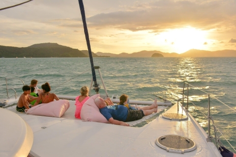 Phuket: Coral Yacht Boat Tour to Coral Island with Sunset Full-day Racha and Coral Island & Sunset by Catamaran Yacht