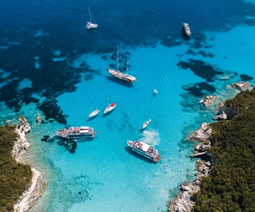 From Benitses/Lefkimmi: Paxos, Antipaxos & Caves Day Cruise