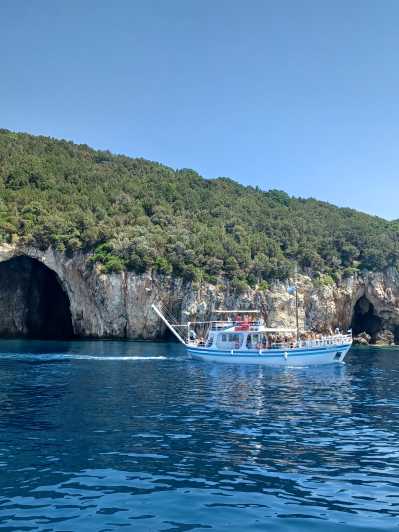 From Corfu Town: Syvota and Blue Lagoon Full-Day Boat Cruise
