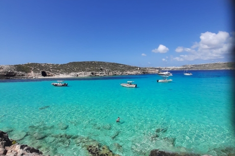 Gozo et Malte: Location de bateaux privés Comino Blue-LagoonMalte Location Bateau Privé Comino Blue-Lagoon