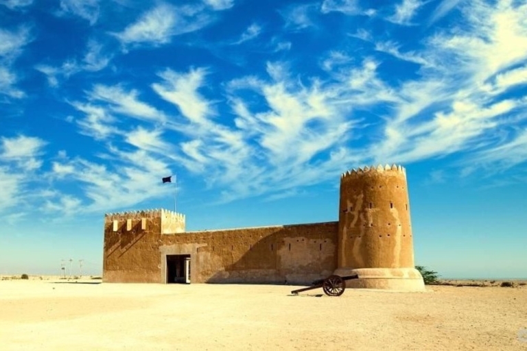Ten noorden van Qatar, fort Al Zubarah, paars eiland, stad Al khorPrivétour naar het noorden van Qatar