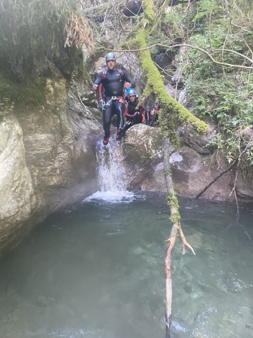 Visit Level 2 Canyoning Baes with canyoning guide in Ledro, Italy
