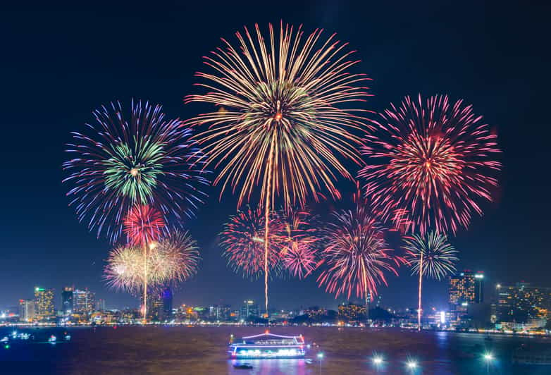 From Honolulu New Year's Eve Fireworks Cruise with Drinks GetYourGuide