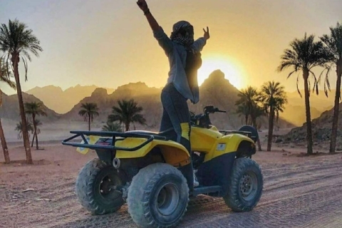 Sharm El Sheikh: Quad Desert Safari en Parasailing Trip