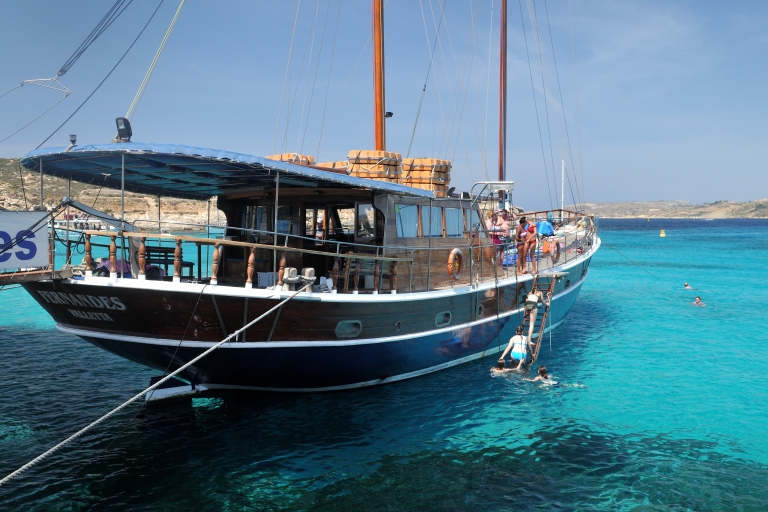 Sliema: Gozo, Comino & Blue Lagoon Gullet Cruise with Lunch