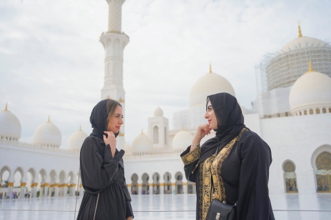 Van Dubai: Abu Dhabi Tour Koninklijk Paleis & Etihad TowersGroepstrip in het Engels
