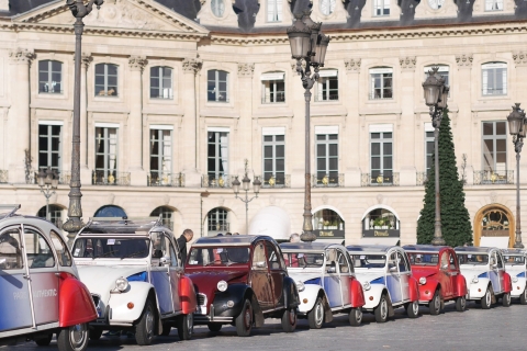 Paris : visite des sites classiques en Citroën 2CV rétroParis : visite en 2CV vintage avec fromage et vin