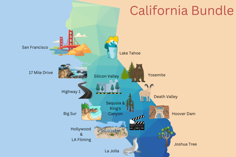California: pacchetto di tour di guida senza guida