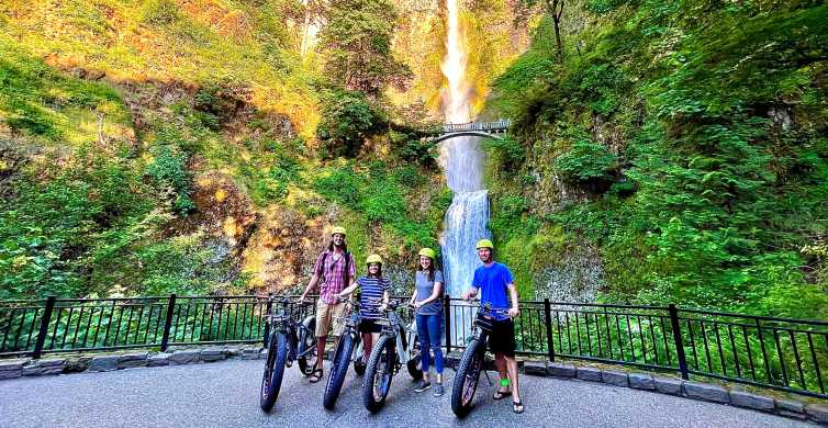 Portland : Visite panoramique autoguidée en E-Bike aux chutes de Multnomah