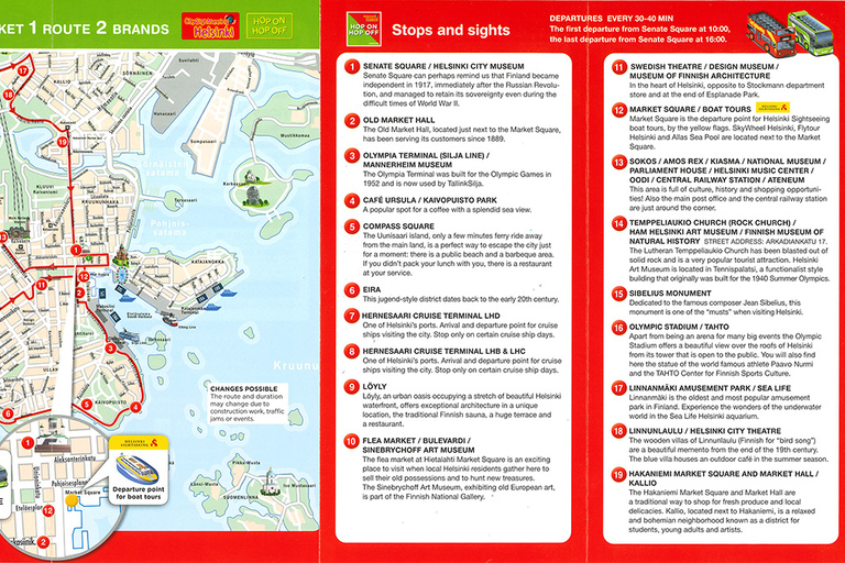 Helsinki: Hop-On-Hop-Off-Bustour &amp; Stadtrundfahrt mit Highlights