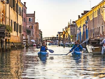Veneza: Passeio de caiaque ao pôr do sol nos canais