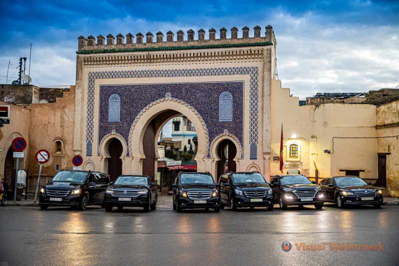 Fès : Visite privée culturelle avec guide, chauffeur et voiture de luxe