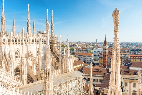 Visite privée de la cathédrale Duomo et accès aux toits4,5 heures : Cathédrale de Milan, musées, toits et transports