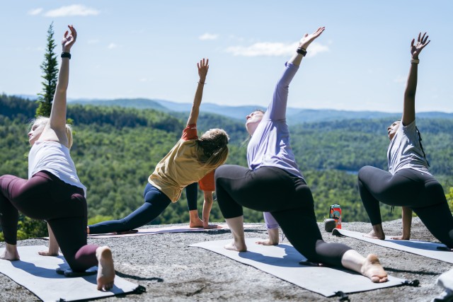 Visit Quebec Mont Tremblant Hike and Yoga with Vegan Snacks in Mont Tremblant