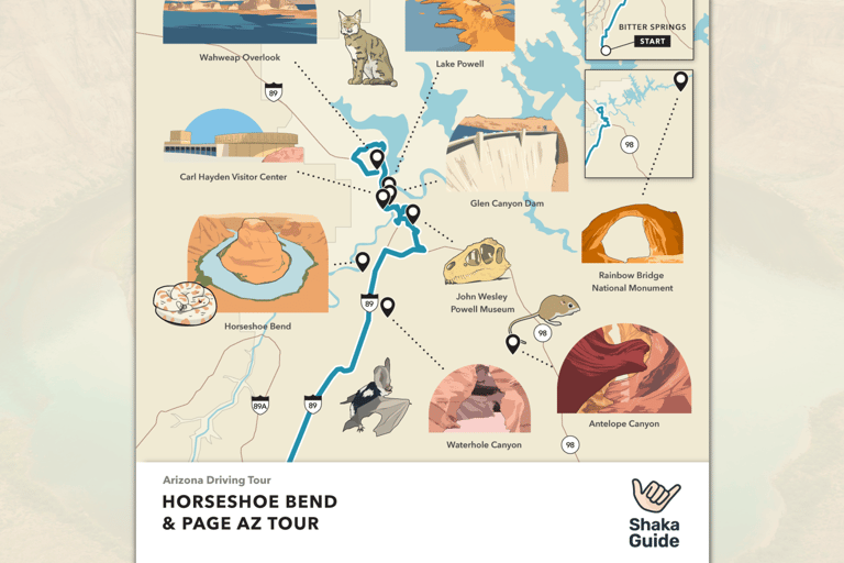 Horseshoe Bend en Page Arizona: Zelf rondleiding met audiogidsArizona Horseshoe Bend en Page AZ Tour